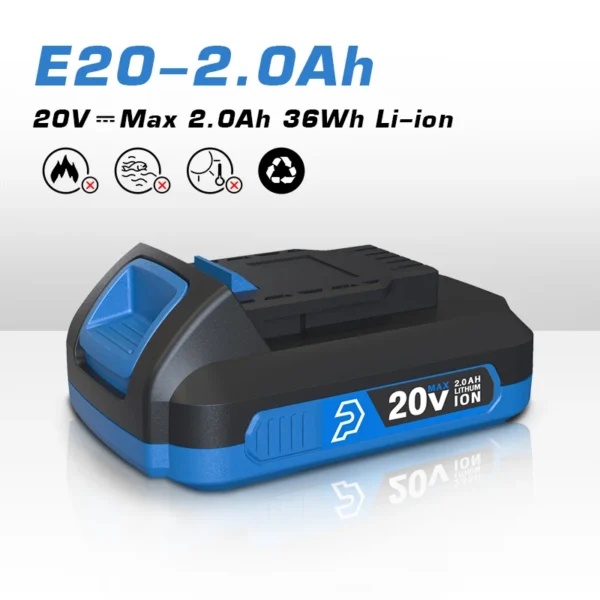 PROSTORMER 2000mAh/4000mAh Lithium-Ion Battery work on 20V Series Tools Cordless Brushless Dirll/Wrench/Screwdriver/Circular Saw - Image 2