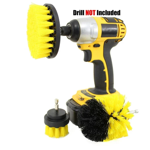 3Pcs/Set Electric Scrubber Brush Drill Brush Kit Plastic Round Cleaning Brush for Carpet Glass Car Tires BIY Bits by PROSTORMER - Image 2