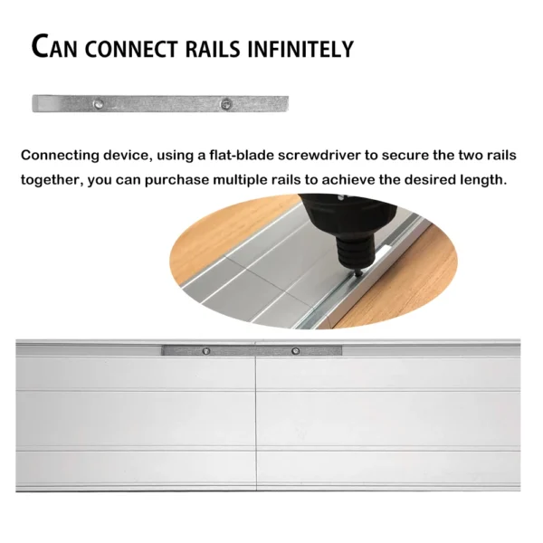PROSTORMER 2pcs/set 350*83mm Electric Mini Circular Saw Guide Rail Set Straight Line Unlimited Extension Accessories for PTET030 - Image 2