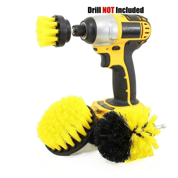 3Pcs/Set Electric Scrubber Brush Drill Brush Kit Plastic Round Cleaning Brush for Carpet Glass Car Tires BIY Bits by PROSTORMER - Image 3