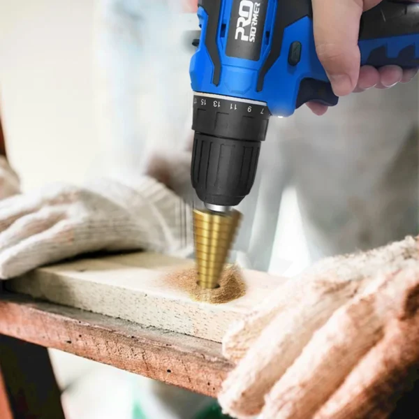 3pcs 4-12/20/32mm Large HSS Steel Step Cone Cut Set Drill Tools Titanium Coated Step Metal High Speed Drill Bit by Prostormer - Image 6