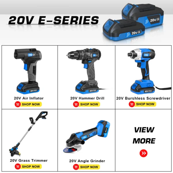 PROSTORMER 2000mAh/4000mAh Lithium-Ion Battery work on 20V Series Tools Cordless Brushless Dirll/Wrench/Screwdriver/Circular Saw - Image 4