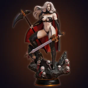 Anime Lady Death Figure 1:18 Miniature Resin Model Kit Unpainted Plastic Model Kit A760