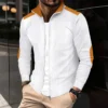 European and American cross-border autumn men's casual long sleeve young men's wrist embroidery lapel zipper casual jacket top