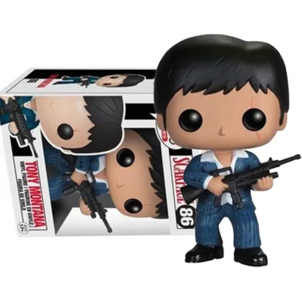 FUNKO POP Scarfaces Tony Montana #86 Action Figure Toys Collection Model Dolls Gift for Children Scarfaces Action Toys Figure