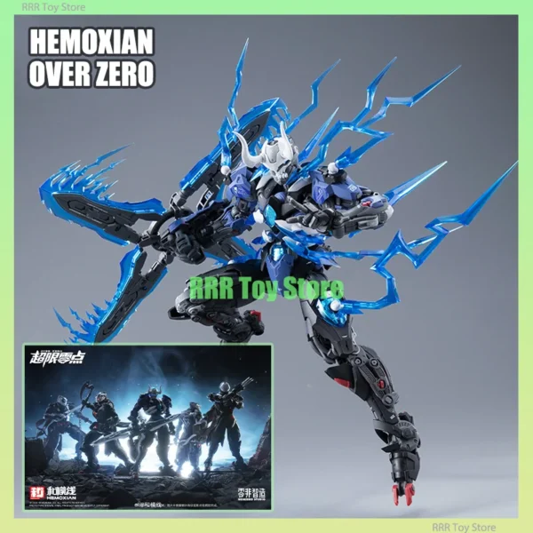 HEMOXIAN MG 1/100 Scale Lone Shadow Assembly Model Kit 19CM With 4 Head Mask OVER ZERO Action FIgure Robot Plastic Model Toy