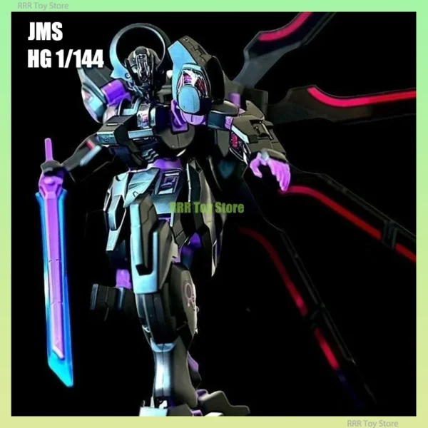 JMS HG 1/144 Schwarzette Neon Purple Model Kit Collection Assembly Action Figures Robot Figurine Plastic Model Hobby Toy Gifts