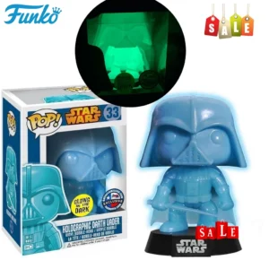 Funko Pop Star Wars Holocraphic Darth Vader 33# Collection Vinyl Figure Toys Glows in the Dark Exclusive Bobble-head Model Toys