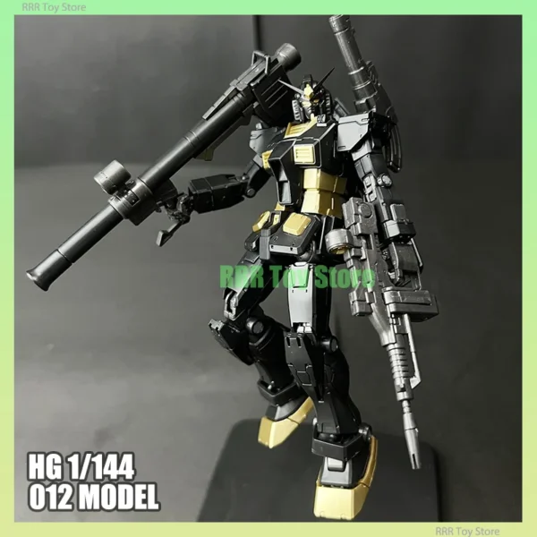 In Stock 012 Model HG 1/144 Rx-78-2 Assembly Model Kit Black Gold Color Action Figures Robot Plastic Model Kits Customized Toy