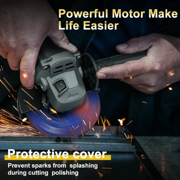 1250w Angle Grinder Variable Speed Angle Grinder 230v for Wood working Household Power Tools with Box By PROSTORMER - Image 5