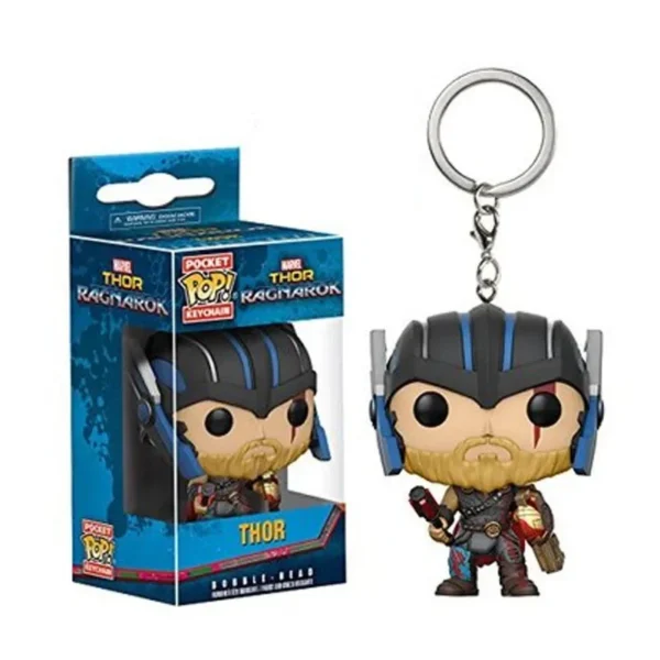 FUNKO Pop Marvel Hero THOR HULK LOKI Pocket pop Keychain Pvc Action Vinyl Figure Collection Model Toys for Children - Image 3