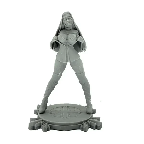 1/24 Miniature Resin Figure Model Kit 75mm Sexy Nun Statue Modelling Unpainted Kits Diy Toys A118 - Image 6