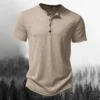 Europe and the United States 2024 summer short-sleeved Amazon men's leisure sports Henry collar T-shirt POLO shirt