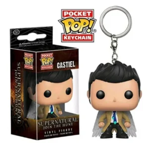 FUNKO Pop New Keychain Supernatural Keychain Castiel With Wing Sam Toy Vinyl Figure Collection Pocket Pop Key Chain Toys POP