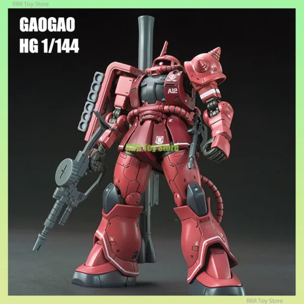 Gaogao Model HG 1/144 024 Zaku Assembly Model Kit MS-06S Red Comet Ver Action Figures Robot Figurine Plastic Model Toy Gifts