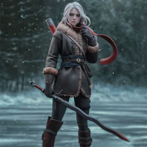 Ciri Figure 1:16 Miniature Resin Model Kit Unpainted Plastic Model Kit A710