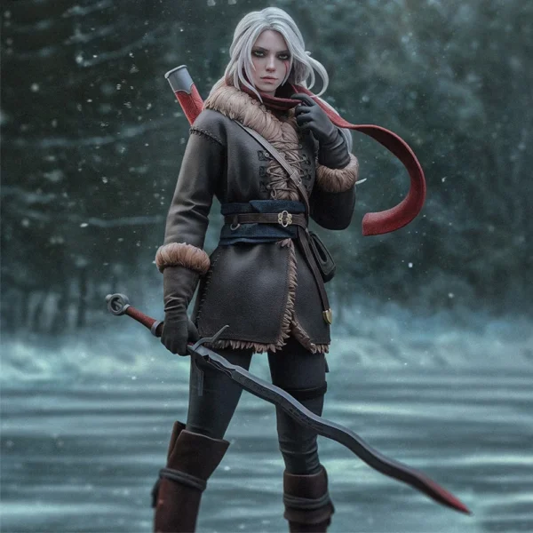 Ciri Figure 1:16 Miniature Resin Model Kit Unpainted Plastic Model Kit A710
