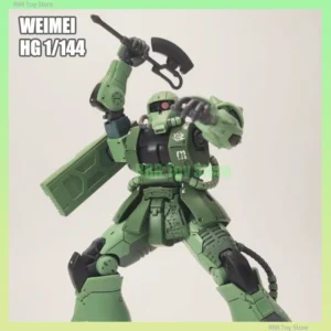 In Stock WEIMEI HG 1/144 Assembly Model Kit Cucuruz Doans Zaku MS-06F Battle Damaged WM Action Figure Plastic Model Custom Toys