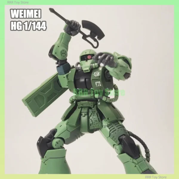 In Stock WEIMEI HG 1/144 Assembly Model Kit Cucuruz Doans Zaku MS-06F Battle Damaged WM Action Figure Plastic Model Custom Toys