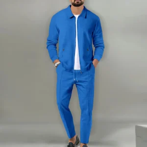 Europe and the United States spring and autumn street men youth waffle zipper pocket coat lapel slim cardigan men jacket suit