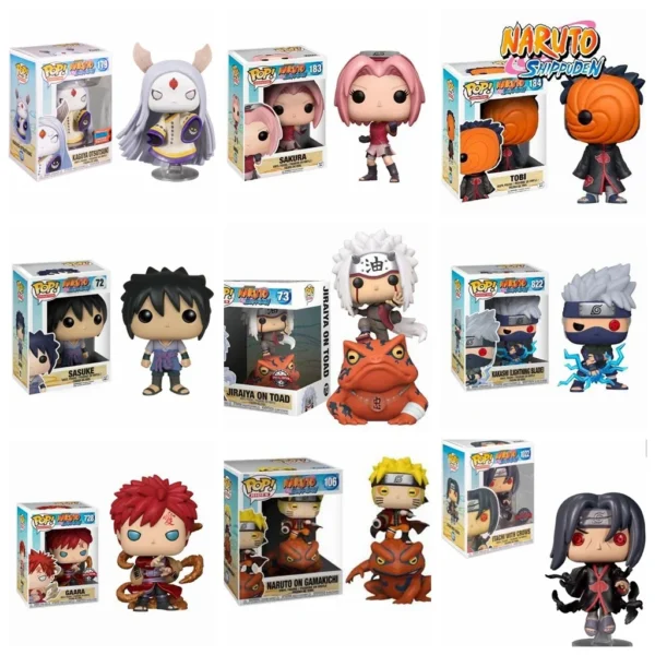 FUNKO POP NARUTO 41 Styles ITACHI WITH CROWS 1022# NARUTO ON GAMAKICHI 106# JIRAIYA 1025# SASUKE 72# Action Toy Vinyl Figures