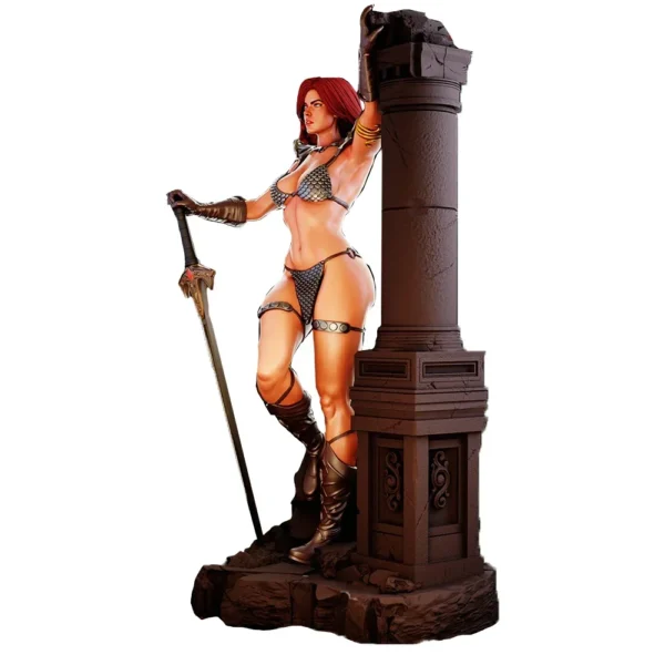 Red Sonja 1:24 Miniature Resin Plastic Model Kit Unpainted Resin Model Kit A1934 - Image 5