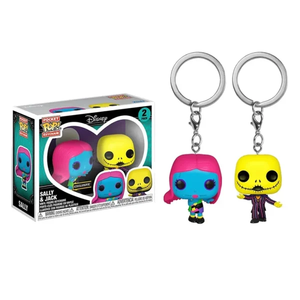 Funko POP DISNEY 2 Pack the Nightmare before Christmas Sally & Jack Vinyl Figure Pocket Pop Keychain Collection Model Toys - Image 2