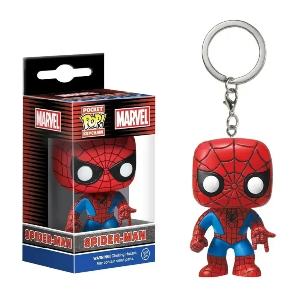 Full Funko pop Pocket Keychain SPIDER MAN Marvels Spider-gwen Zomie Hunter Spidey toys Figure Model Toys Children Birthday Gift - Image 3
