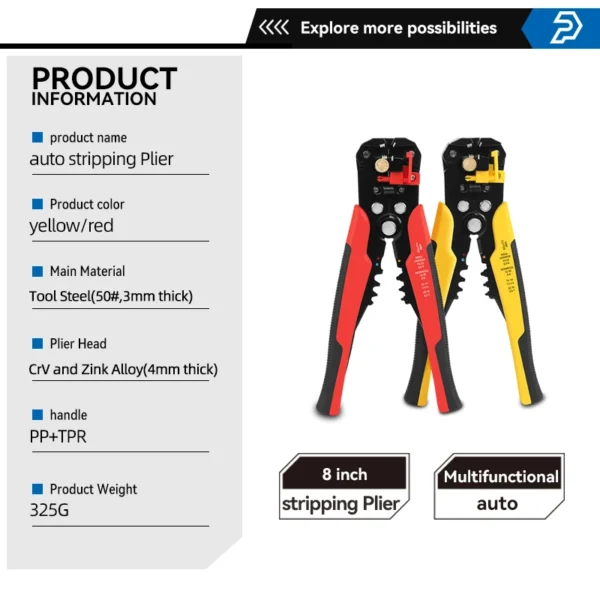 PROSTORMER 3 in 1 Wire Stripper Self Adjustable Automatic Cable Wire Stripper Crimping Plier Crimper Terminal Cutter Hand Tool - Image 2