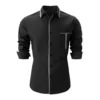 Autumn Europe and the United States men's wide cotton linen suit jacket solid color explosive casual suit long-sleeved top