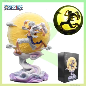 28cm One Piece Luffy Figure Nika Luffy Anime Figures With Moon Light Gear 5 Luffy Figurine PVC In Stock Statue Model Toys Gifts