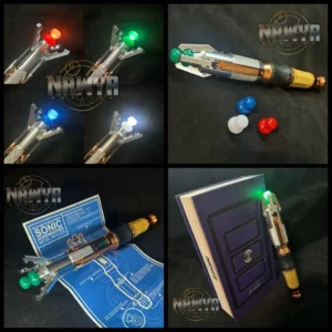 New Doctor Who 11th Props Metal Sonic Screwdriver Led Torch 12th 13th Doctor 14th Sonic Light Sounds Model Cosplay Toys Figure