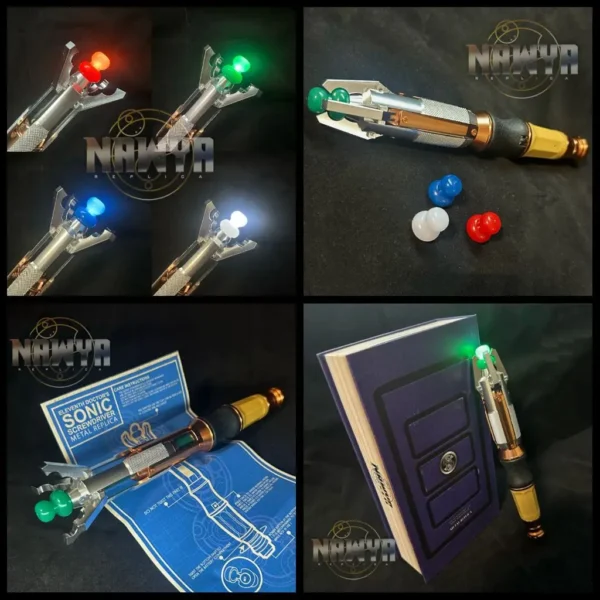 New Doctor Who 11th Props Metal Sonic Screwdriver Led Torch 12th 13th Doctor 14th Sonic Light Sounds Model Cosplay Toys Figure