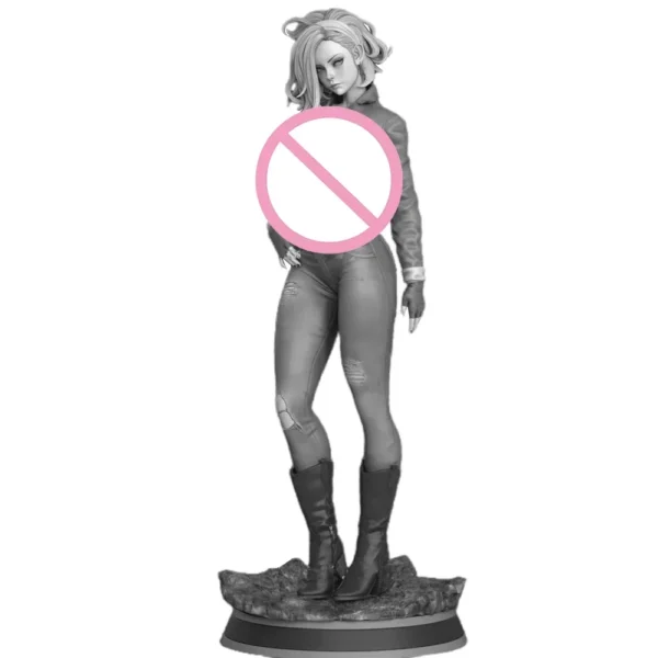 Anime Figure Android 18 Resin Figure Miniature 1:16 Resin Model Kit Unpainted Plastic Model Kit A442 - Image 4