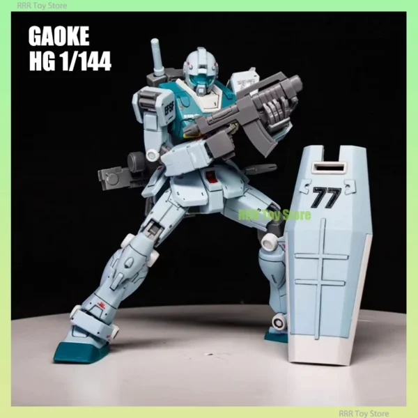 Gaoke Xingdong HG 1/144 RGM-79 GM SLEGGAR Assembly Model Kit Action Figures Robot Figurine Plastic Model Hobby Kids Toy Gifts