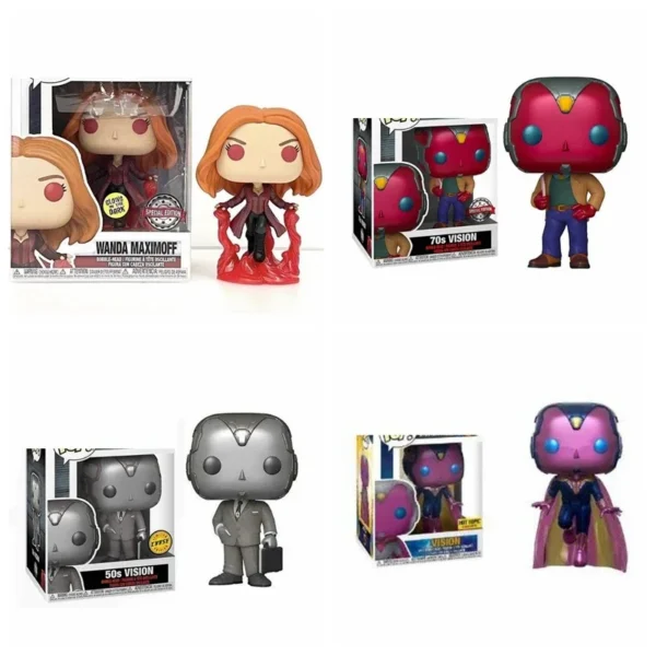 Funko Marvels Wanda Maximoff 855# 50s Vision 714# 70s Vision 718# Billy and Tommy Halloween Vinyl Action Figure PVC Model Toys - Image 2