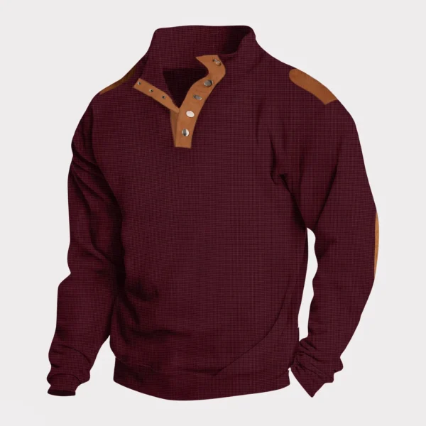 Europe and the United States spring and autumn long sleeve men's fitness jacket embroidered button POLO shirt sports polo shirt - Image 2