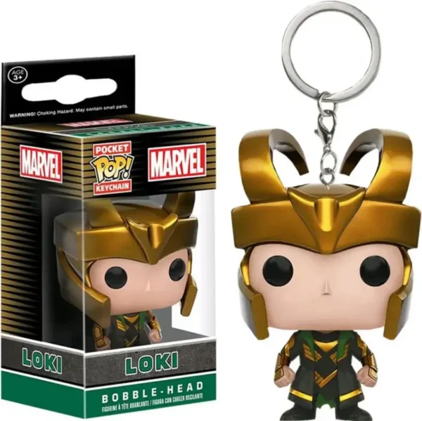 FUNKO Pop Marvel Hero THOR HULK LOKI Pocket pop Keychain Pvc Action Vinyl Figure Collection Model Toys for Children - Image 5