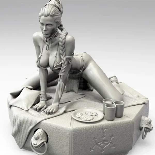 Leia Slave 75mm Resin Model Kit 1/24 Scale Unpainted DIY Hobby Kit Collectible Figure Anime Statue A132