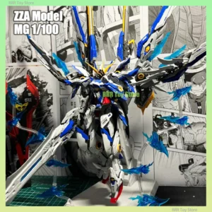 ZZA Model MG 1/100 ZA08 CH-01 Blue Flame Assembly Model Kit Alloy Skeleton Collectoin Action Figures Robot Plastic Model Gifts