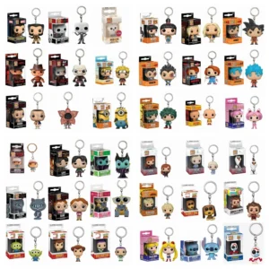 FUNKO POP Frozen Keychain Toy Story Wall-E Minions Dragon Ball Naruto One Piece Action Figure Toy L02 Kids Gifts