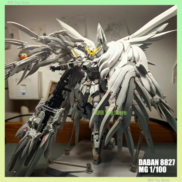 In Stock Daban 8827 MG 1/100 Snow White Prelude Fix Model Kit XXXG-00YSW Wings Assembly Action Figures Plastic Model Custom Toys