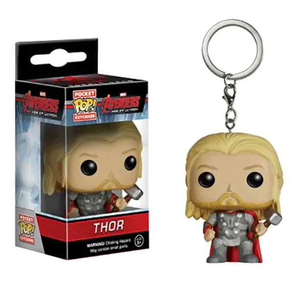 FUNKO Pop Marvel Hero THOR HULK LOKI Pocket pop Keychain Pvc Action Vinyl Figure Collection Model Toys for Children - Image 6