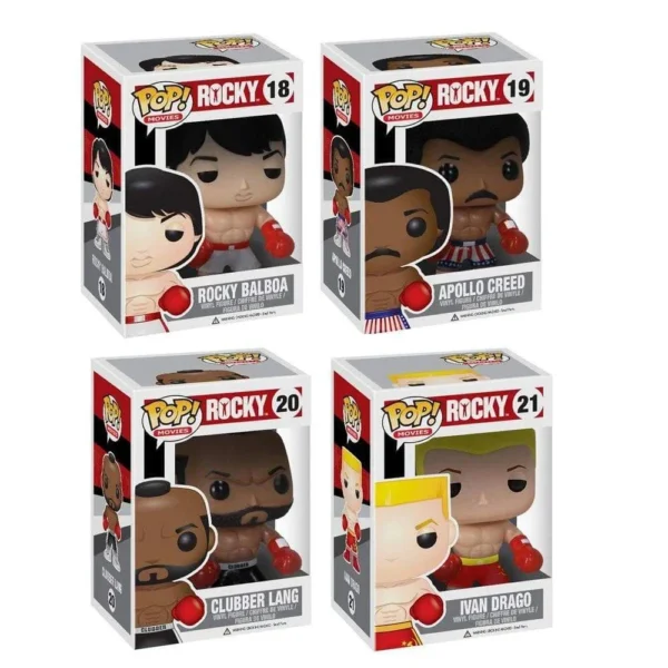 Funko Pop MOVIES ROCKY Ivan Drago 21# Clubber Lang 20# Balboa18# Apollo Creed 19# Action Figure Toys PVC Collection model toy