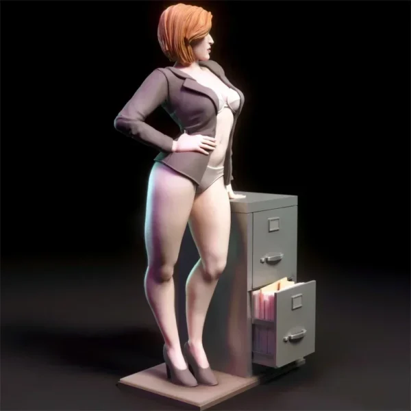 Dana Scully Resin 75mm Figure Model Kit 1/24 Scale Miniature Model Kit Unpainted Kits Plastic Model - Image 3