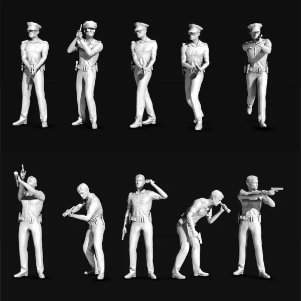 54mm Figures Resin 1/35 Accessories Policeman Modelling Unpainted Kits Hobby Modelismo Diy Toys A358 - Image 2