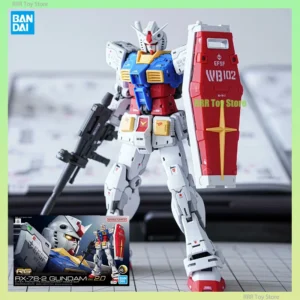 Original Bandai RG 1/144 RX-78-2 Ver 2.0 Model Kit Collection Assembly Action Figures Robot Figurine Plastic Model Kids Toy Gift