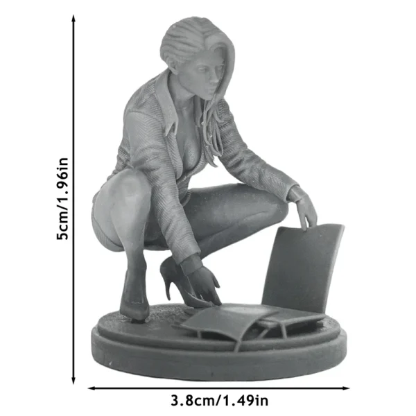 Secretary Resin Figure Miniature 1:24 Resin Model Kit Unpainted Plastic Model Kit A417 - Image 4