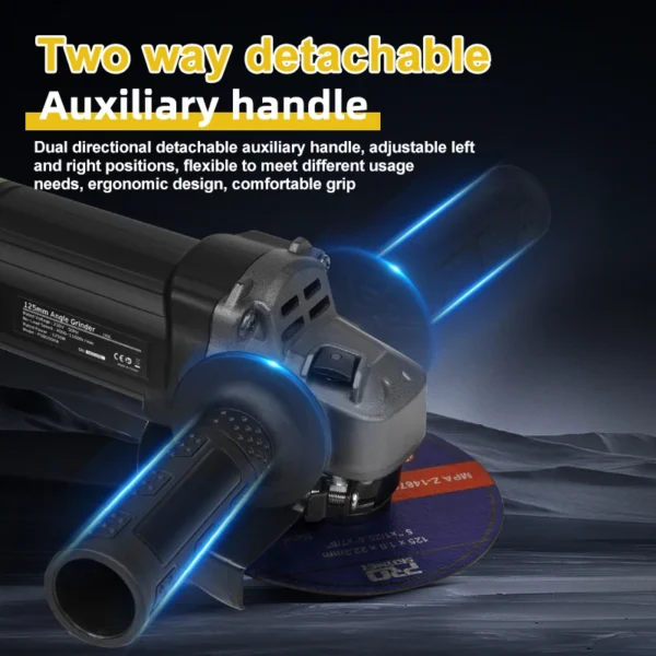 1250w Angle Grinder Variable Speed Angle Grinder 230v for Wood working Household Power Tools with Box By PROSTORMER - Image 4