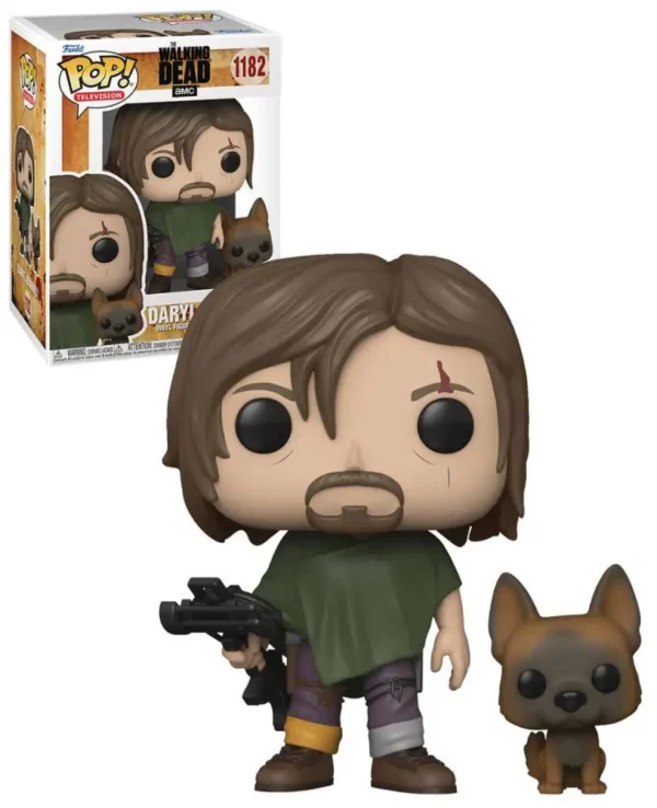 Funko Walking POP Dead Daryl Dixon with Dog 1182# Vinyl Action Figure Collection Limited Edition Model Toys for Birthday Gift